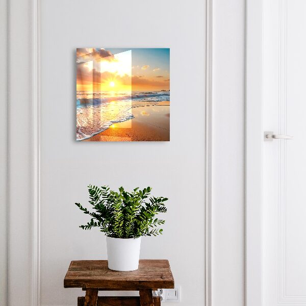 Armoire à clés murale Coucher de soleil sur l'océan