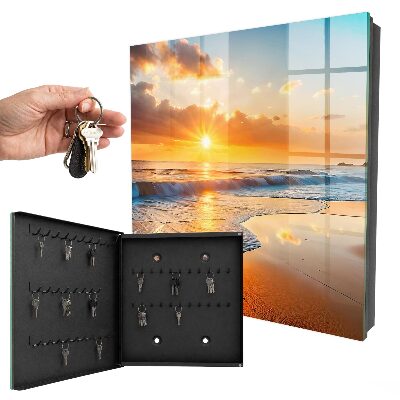 Armoire à clés murale Coucher de soleil sur l'océan