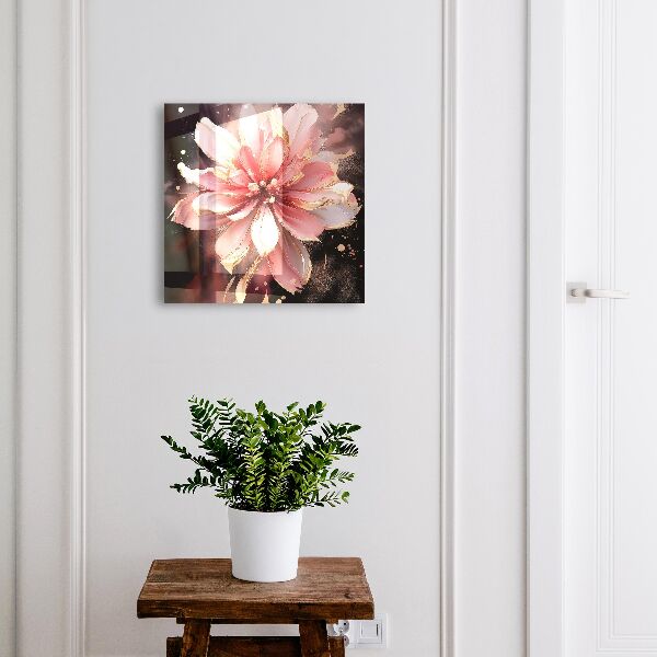 Boîte à clés decorative Fleur rose