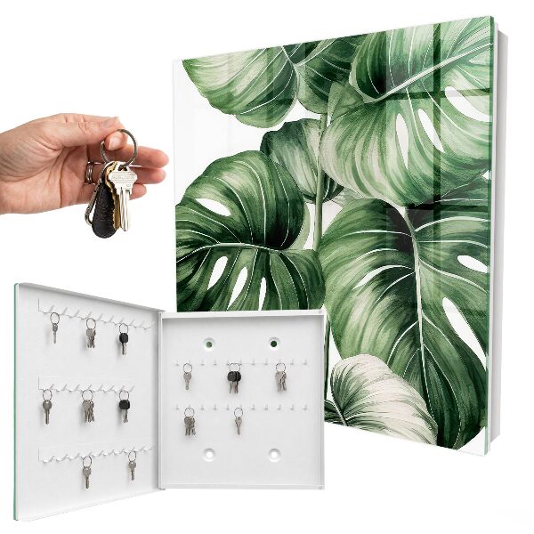 Armoire à clés murale Feuilles vertes