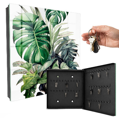 Boîte à clés decorative Feuilles exotiques