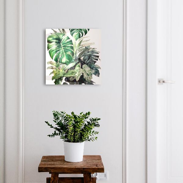 Boîte à clés decorative Feuilles exotiques