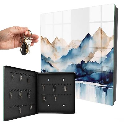 Armoire à clés murale Montagnes aquarelles