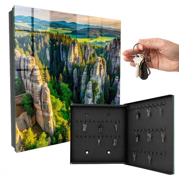 Armoire à clés murale Rochers et forêt