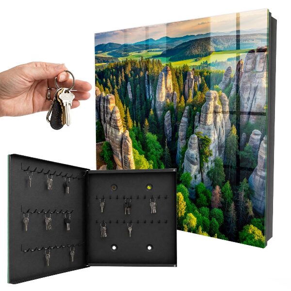 Armoire à clés murale Rochers et forêt