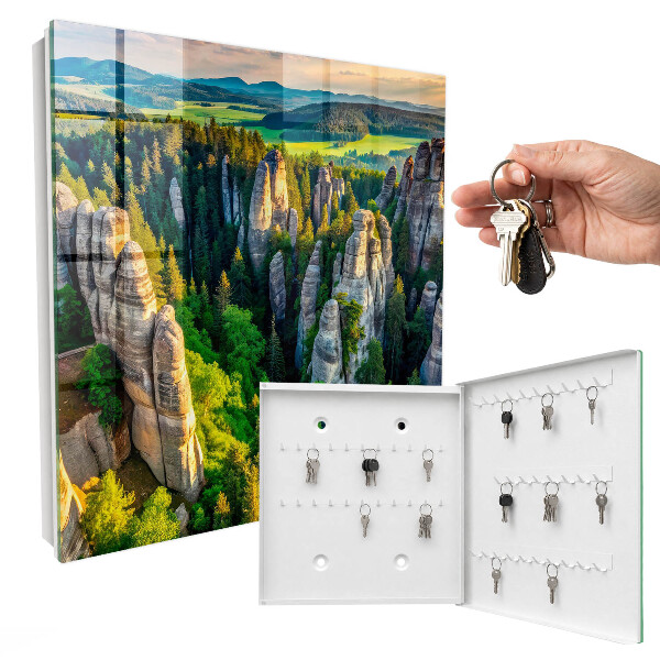 Armoire à clés murale Rochers et forêt