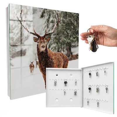 Boîte à clés decorative Cerf d'hiver