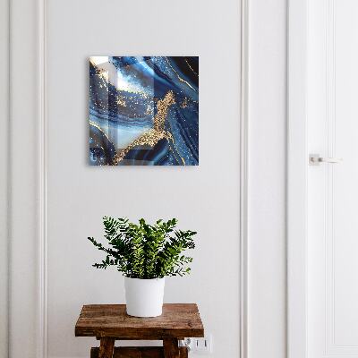 Armoire à clés murale Rayures bleu foncé