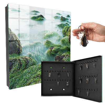 Armoire à clés murale Vagues vertes