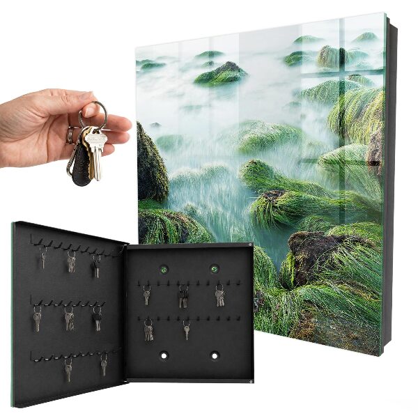 Armoire à clés murale Vagues vertes