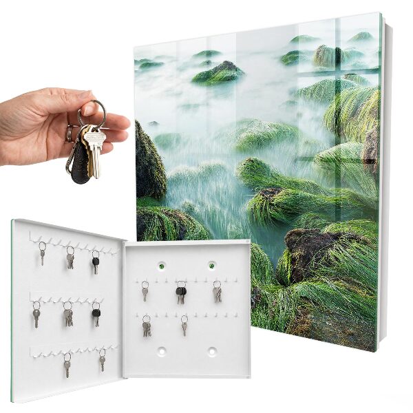 Armoire à clés murale Vagues vertes