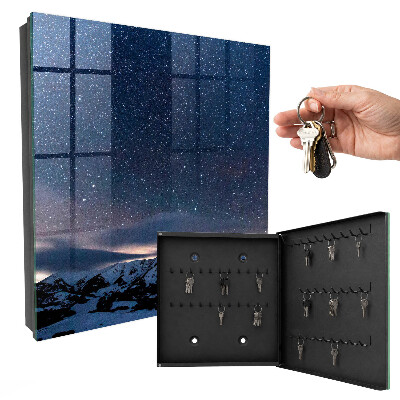 Armoire à clés murale Nuit dans les montagnes