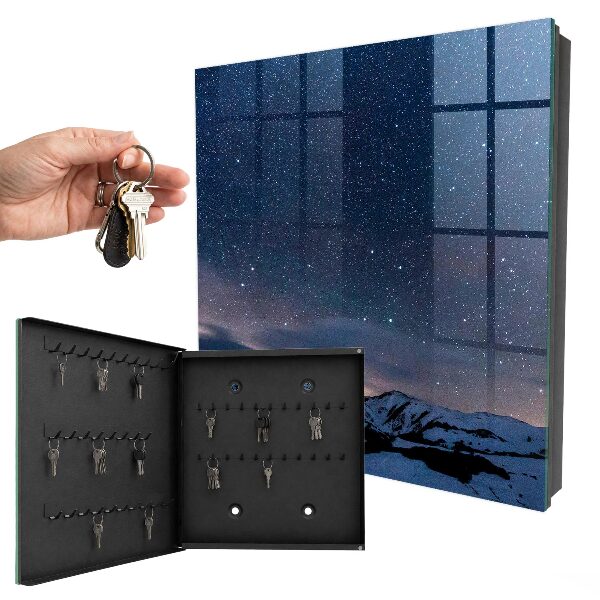Armoire à clés murale Nuit dans les montagnes