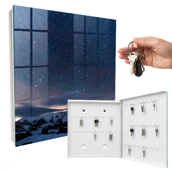 Armoire à clés murale Nuit dans les montagnes
