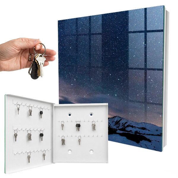 Armoire à clés murale Nuit dans les montagnes