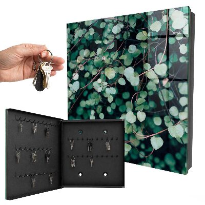 Boîte à clés decorative Feuilles vertes