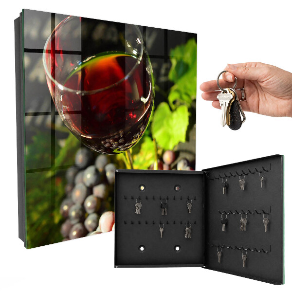 Armoire à clés murale Raisins et vin