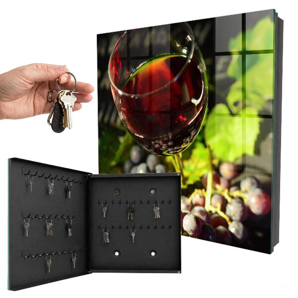 Armoire à clés murale Raisins et vin