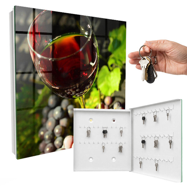 Armoire à clés murale Raisins et vin