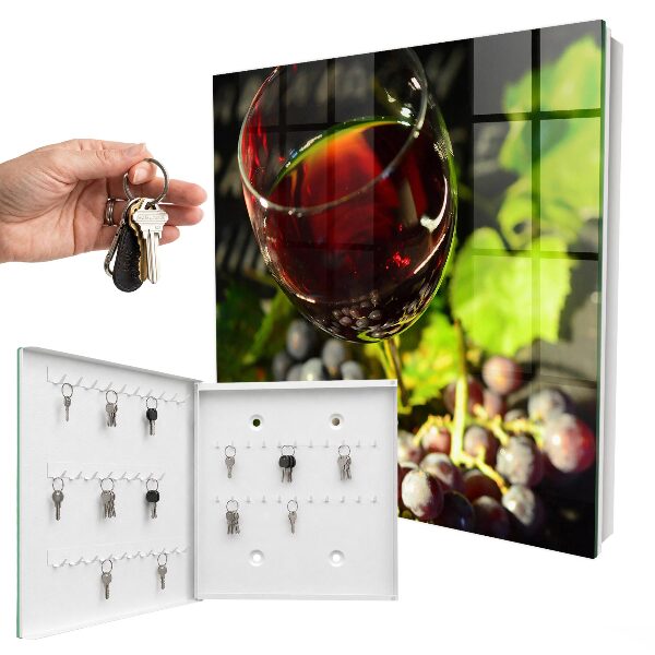 Armoire à clés murale Raisins et vin