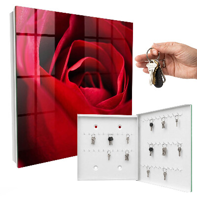 Boîte à clés decorative Gros plan sur une rose