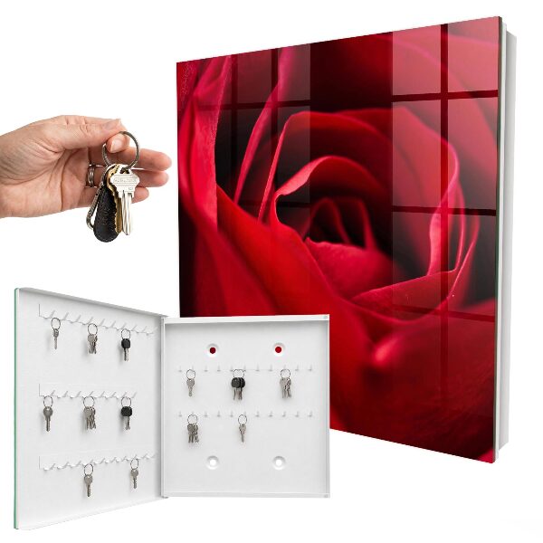 Boîte à clés decorative Gros plan sur une rose