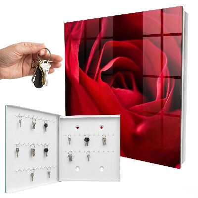 Boîte à clés decorative Gros plan sur une rose