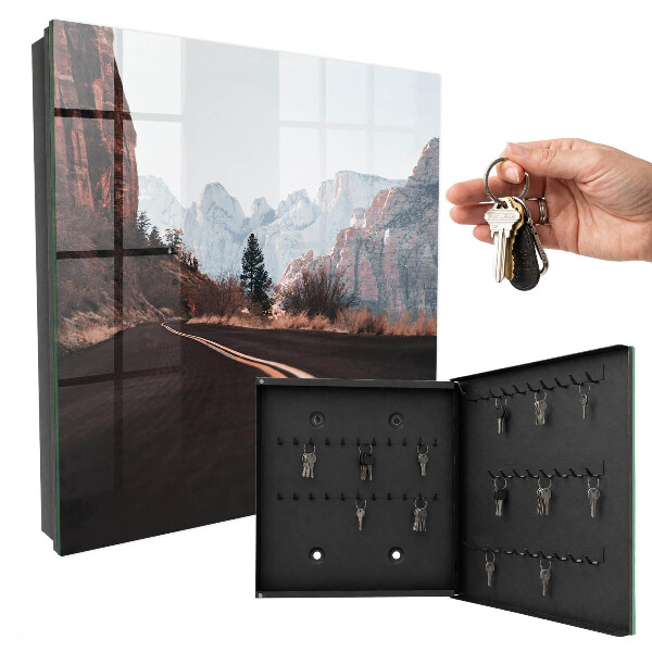 Armoire à clés murale Route dans les montagnes