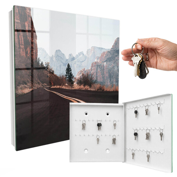 Armoire à clés murale Route dans les montagnes