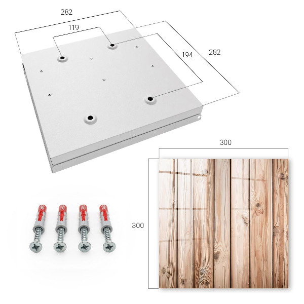 Armoire à clés murale Planches de bois