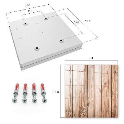 Armoire à clés murale Planches de bois