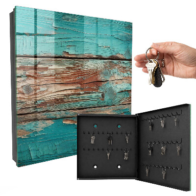 Armoire à clés murale Bois turquoise