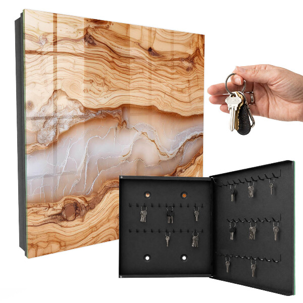 Armoire à clés murale Motif en bois