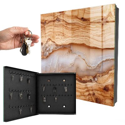 Armoire à clés murale Motif en bois