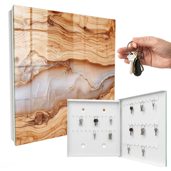 Armoire à clés murale Motif en bois