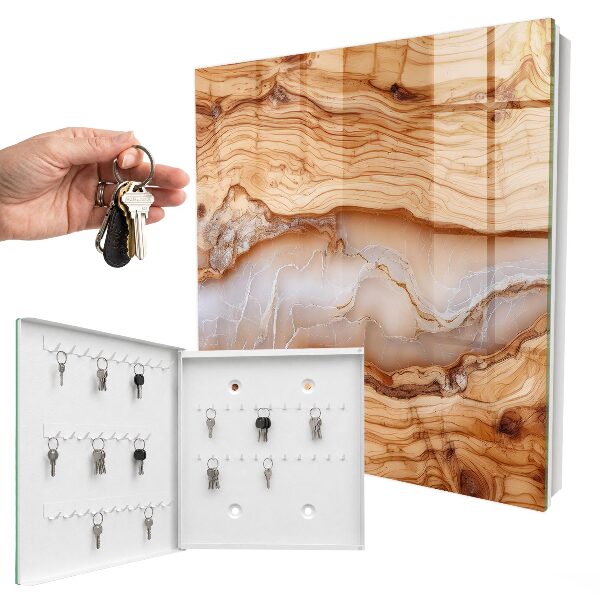 Armoire à clés murale Motif en bois