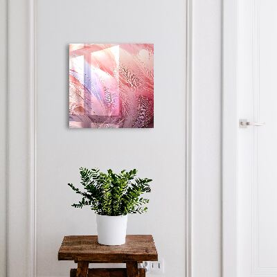 Armoire à clés murale De magnifiques plumes roses