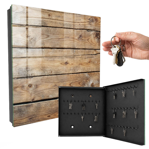 Armoire à clés murale Planches de bois