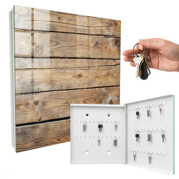 Armoire à clés murale Planches de bois