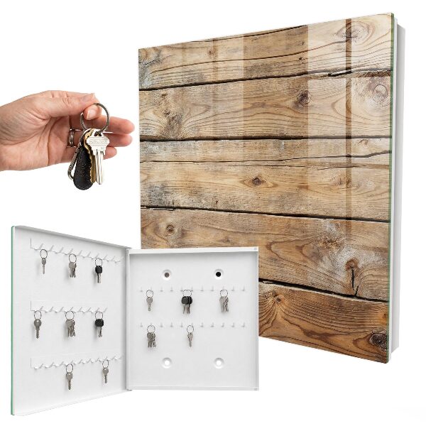 Armoire à clés murale Planches de bois
