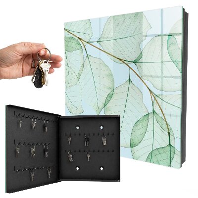 Boîte à clés decorative Feuilles vertes