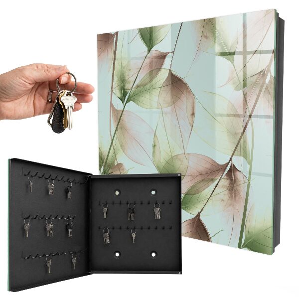 Armoire à clés murale Feuilles de la nature