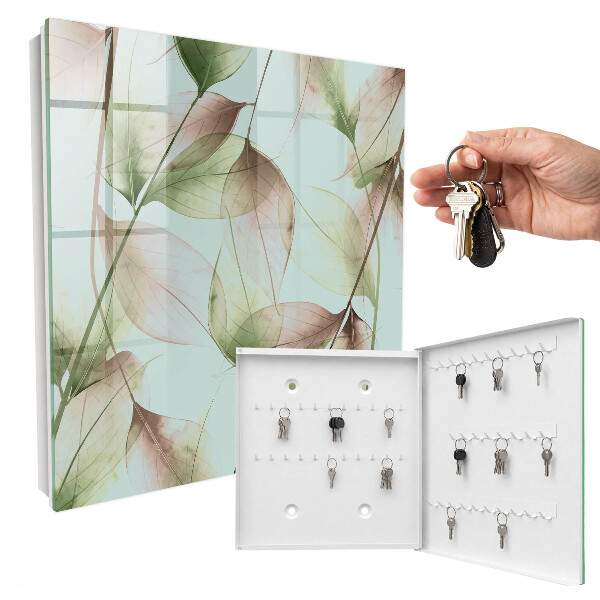 Armoire à clés murale Feuilles de la nature