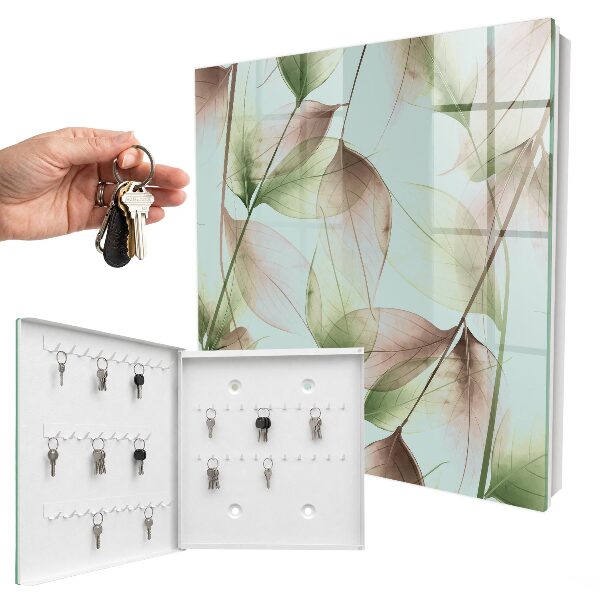 Armoire à clés murale Feuilles de la nature