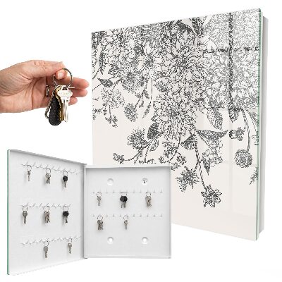 Boîte à clés decorative Élégance florale