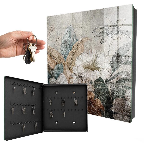 Armoire à clés murale Fleurs de la nature