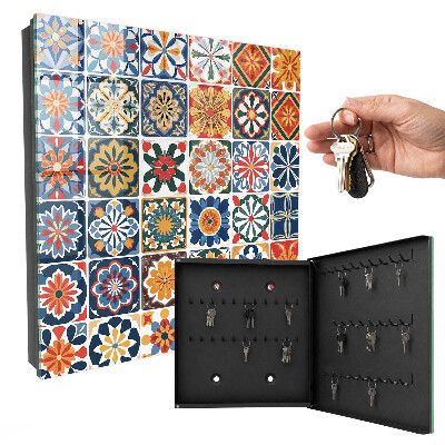 Armoire à clés murale Carreaux colorés