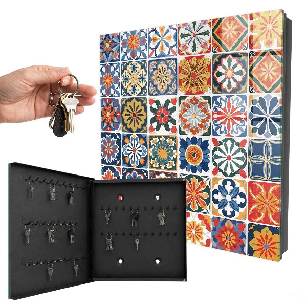 Armoire à clés murale Carreaux colorés