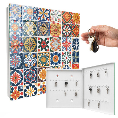 Armoire à clés murale Carreaux colorés
