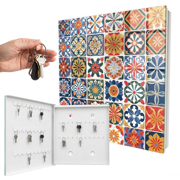 Armoire à clés murale Carreaux colorés